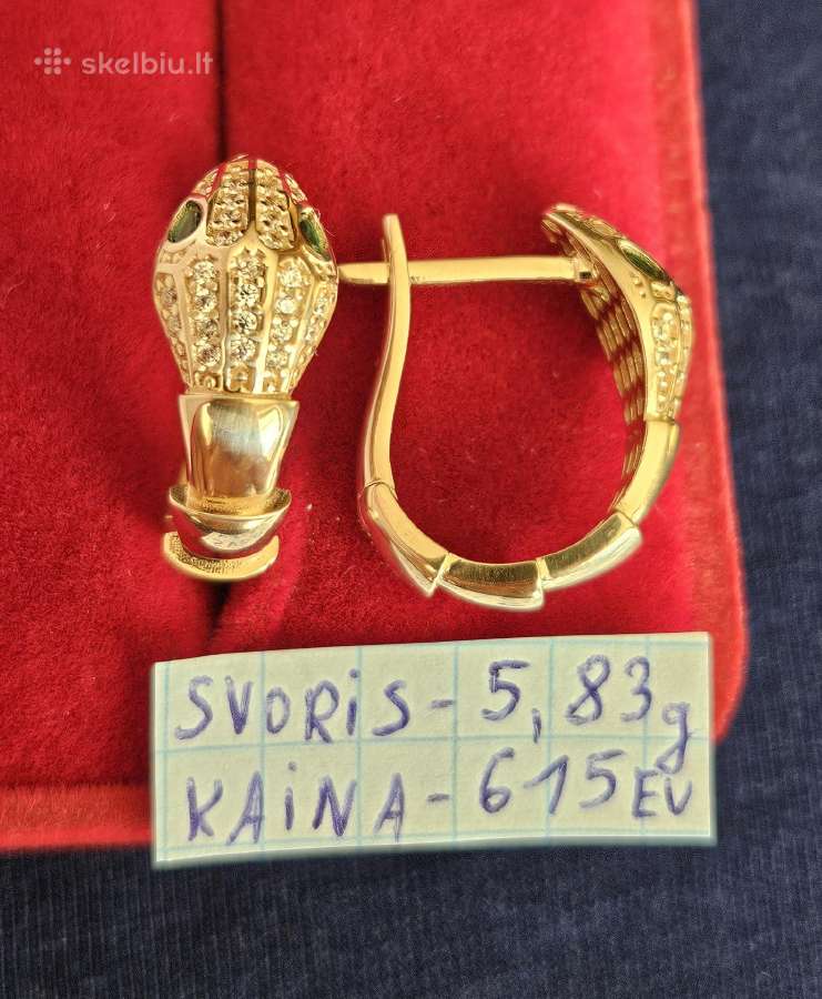 Ivairus auksiniai auskarai