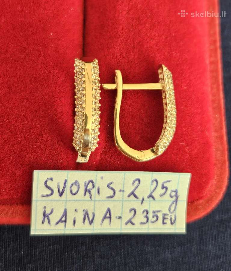 Ivairus auksiniai auskarai - nuotraukos Nr. 3