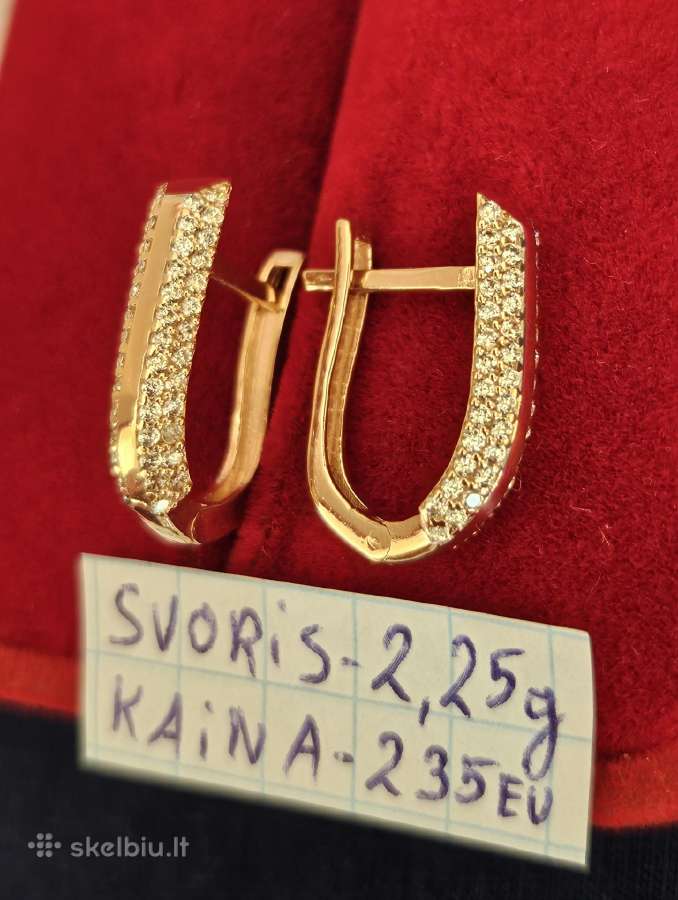 Ivairus auksiniai auskarai - nuotraukos Nr. 4