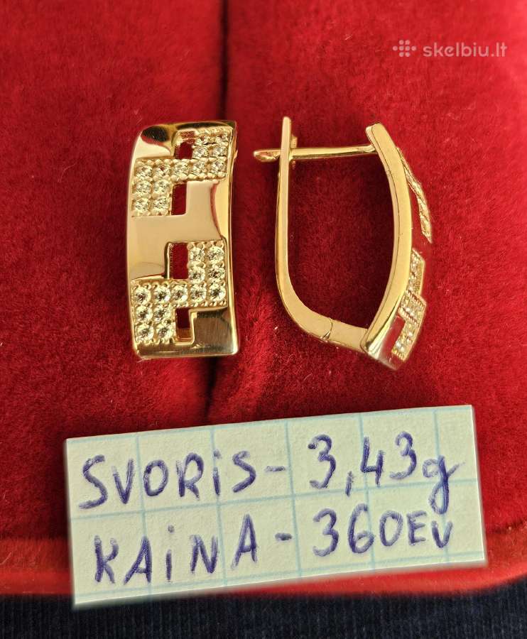 Ivairus auksiniai auskarai - nuotraukos Nr. 5