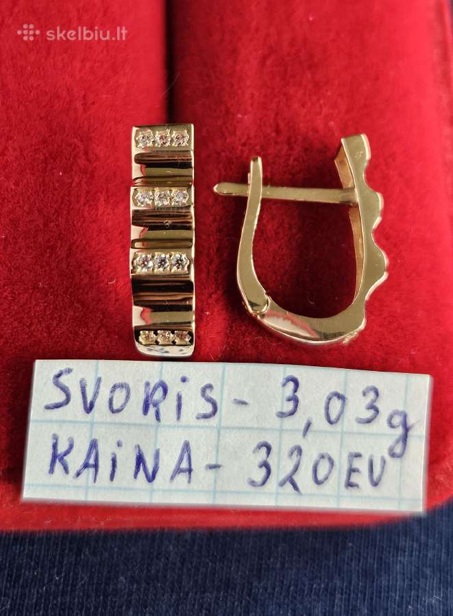 Ivairus auksiniai auskarai - nuotraukos Nr. 3