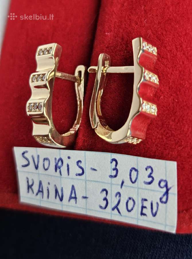 Ivairus auksiniai auskarai - nuotraukos Nr. 4