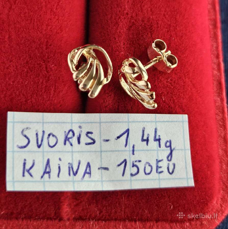 Ivairus auksiniai auskarai - nuotraukos Nr. 7