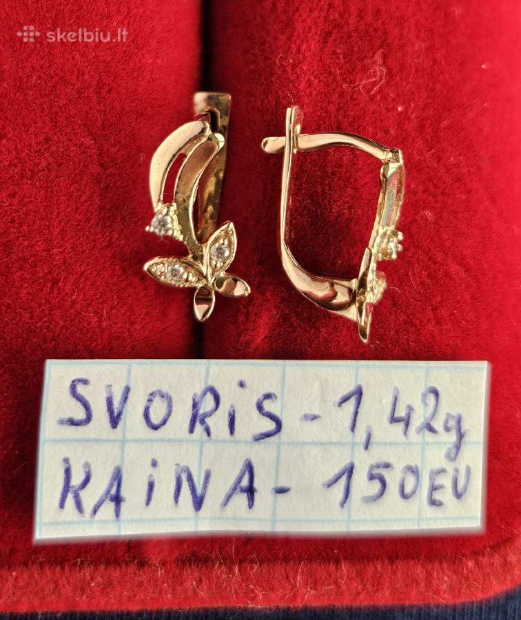 Ivairus auksiniai auskarai - nuotraukos Nr. 17