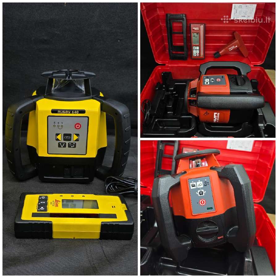 Hilti Pr30 rotacinis nivelyras Leica Rugby ir kit