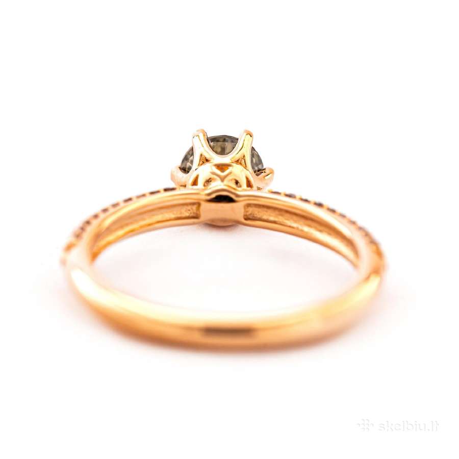Aukso žiedas su briliantais (1,1ct) - nuotraukos Nr. 3