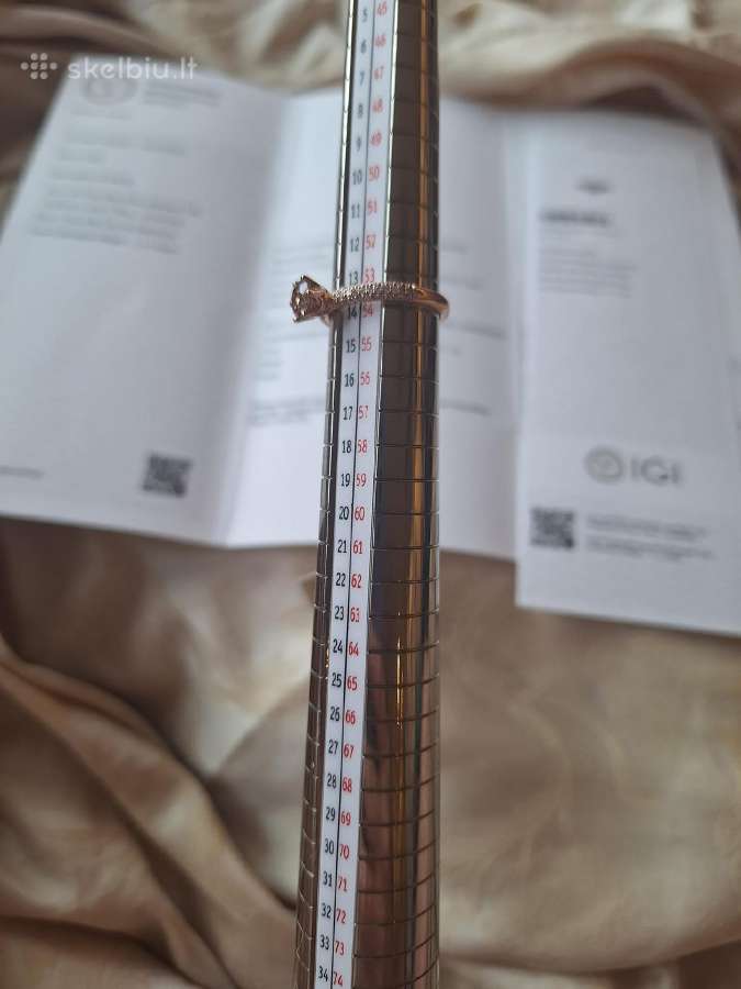Aukso žiedas su briliantais (1,1ct) - nuotraukos Nr. 9