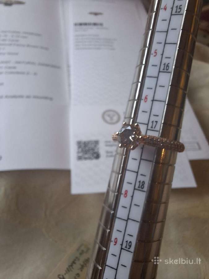 Aukso žiedas su briliantais (1,1ct) - nuotraukos Nr. 10