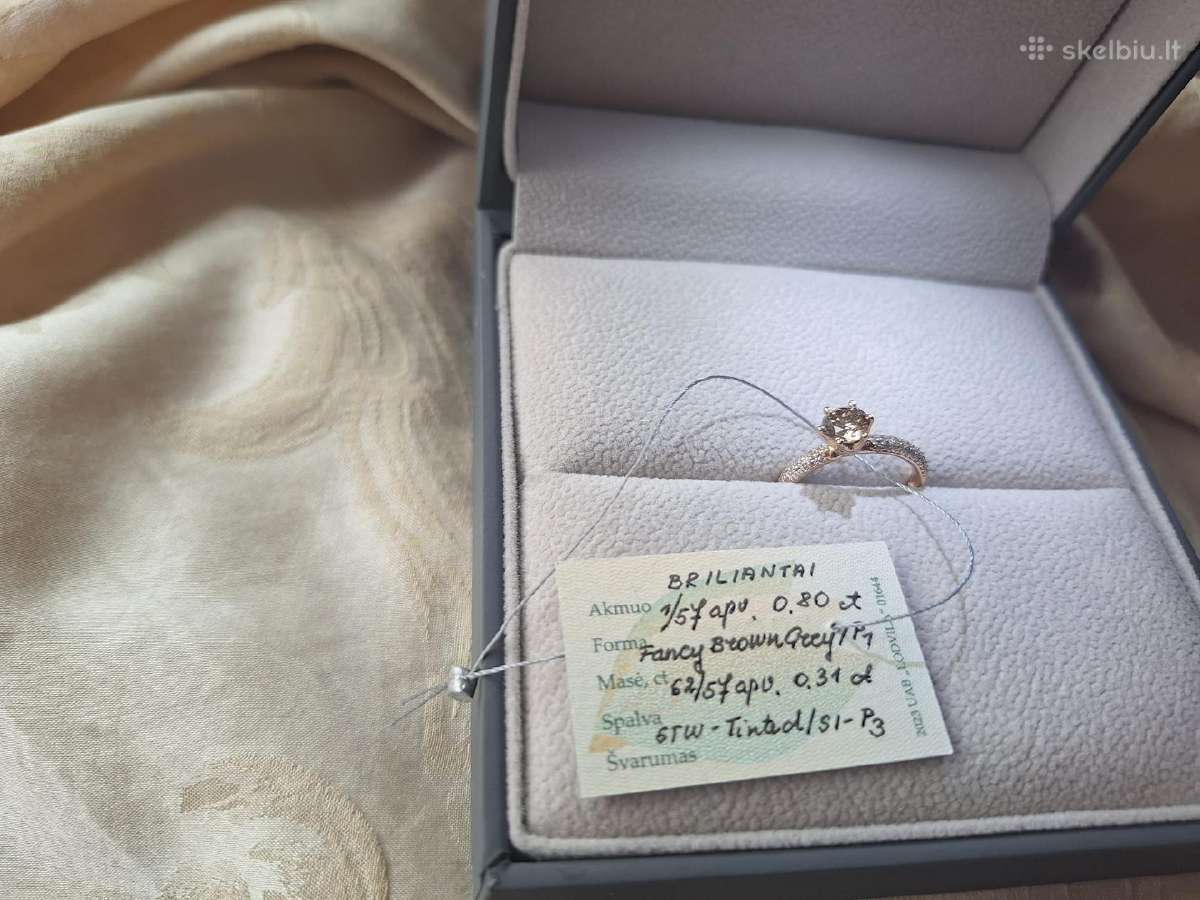 Aukso žiedas su briliantais (1,1ct) - nuotraukos Nr. 13