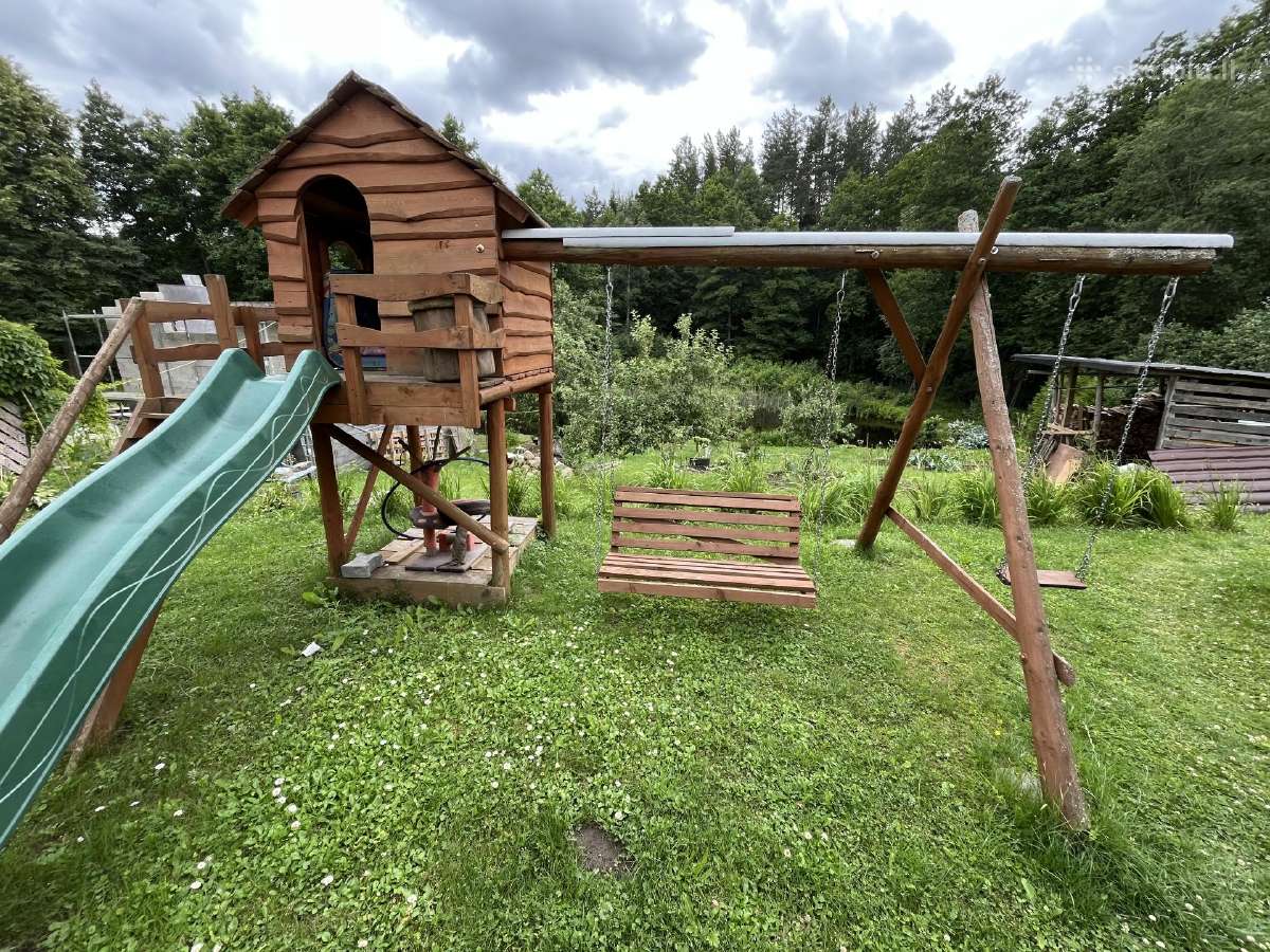 Vaikiškas medinis namelis / sūpynės / čiuožykla - nuotraukos Nr. 4