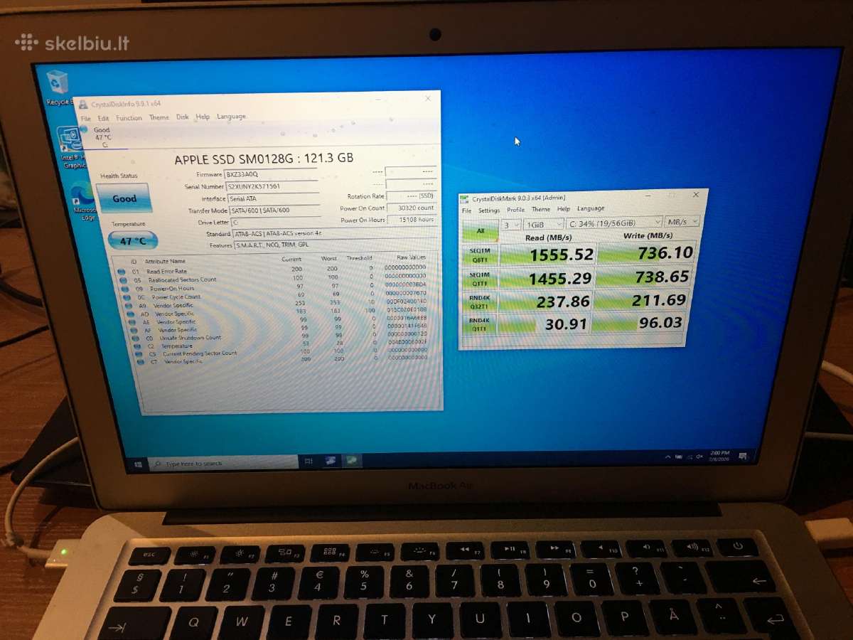 Puikios būklės MacBook Air 2017 13" mokslui ir kt. - nuotraukos Nr. 3