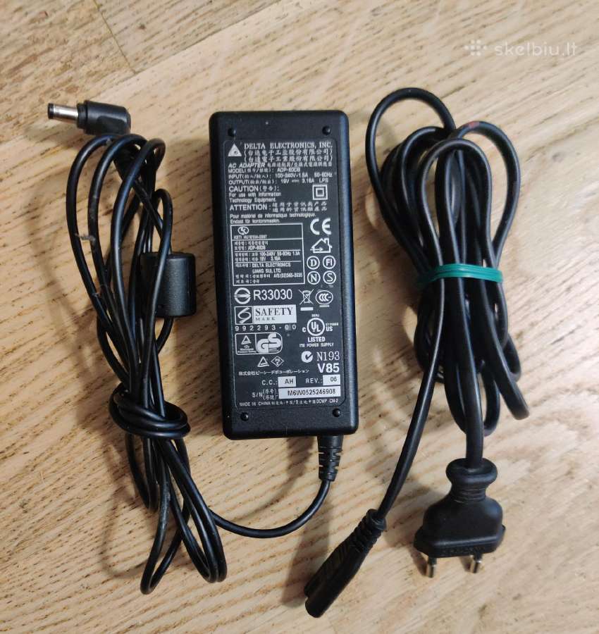 Delta Adp-60db įkroviklis 60w 19v 3.16a 5.5*2.5mm