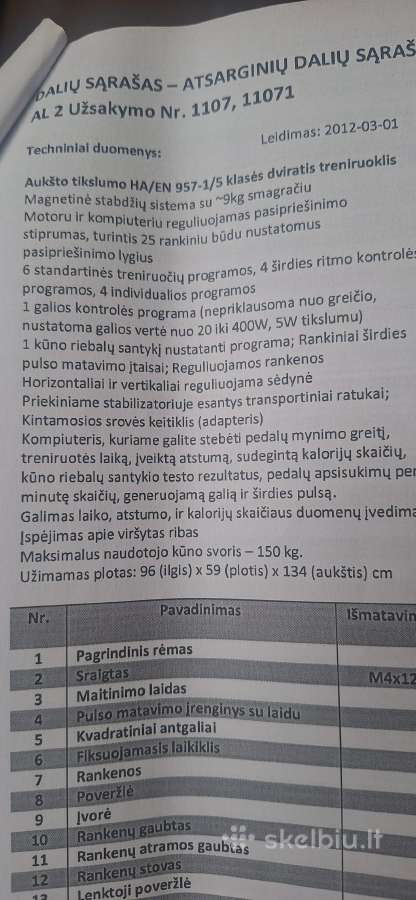 Dviratis-treniruoklis - nuotraukos Nr. 7