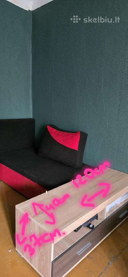 Sofa ir TV stalas