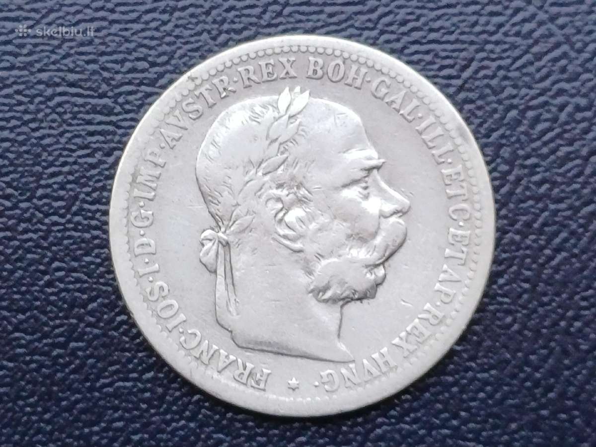 1 krona 1899m. Austrija sidabras - nuotraukos Nr. 2