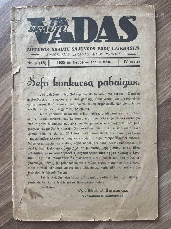 „Skautų Vadas“ 1935 m.