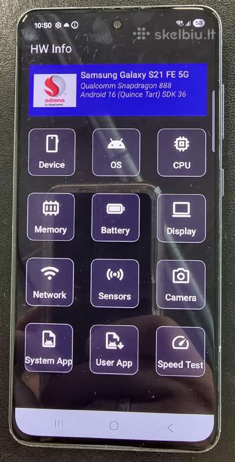 Samsung s21fe 6/128 GB 95 Eur - nuotraukos Nr. 31