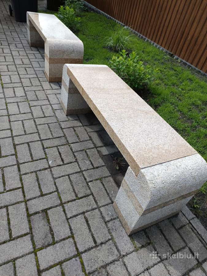 Natūralaus akmens suolai - nuotraukos Nr. 2