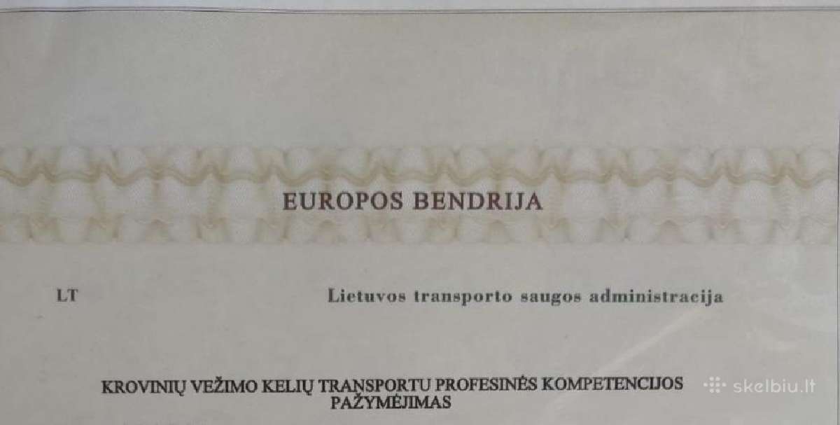 Transporto vadybininkas atstovauti Ltsa