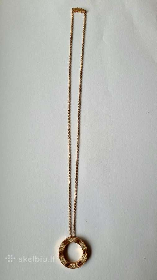 Auksinis su deimantais Cartier Love Pendant - nuotraukos Nr. 4
