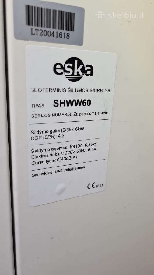 Naują 6kw geoterminį šilumos siurblį žemė vanduo - nuotraukos Nr. 2