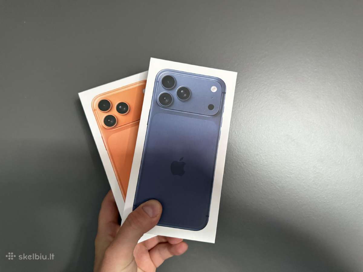 Nauji iPhone 17 Pro 512gb blue ir orange
