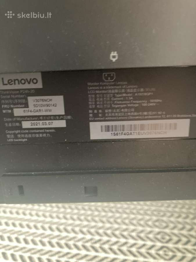 Lenovo Thinvision P24h-20 - nuotraukos Nr. 4