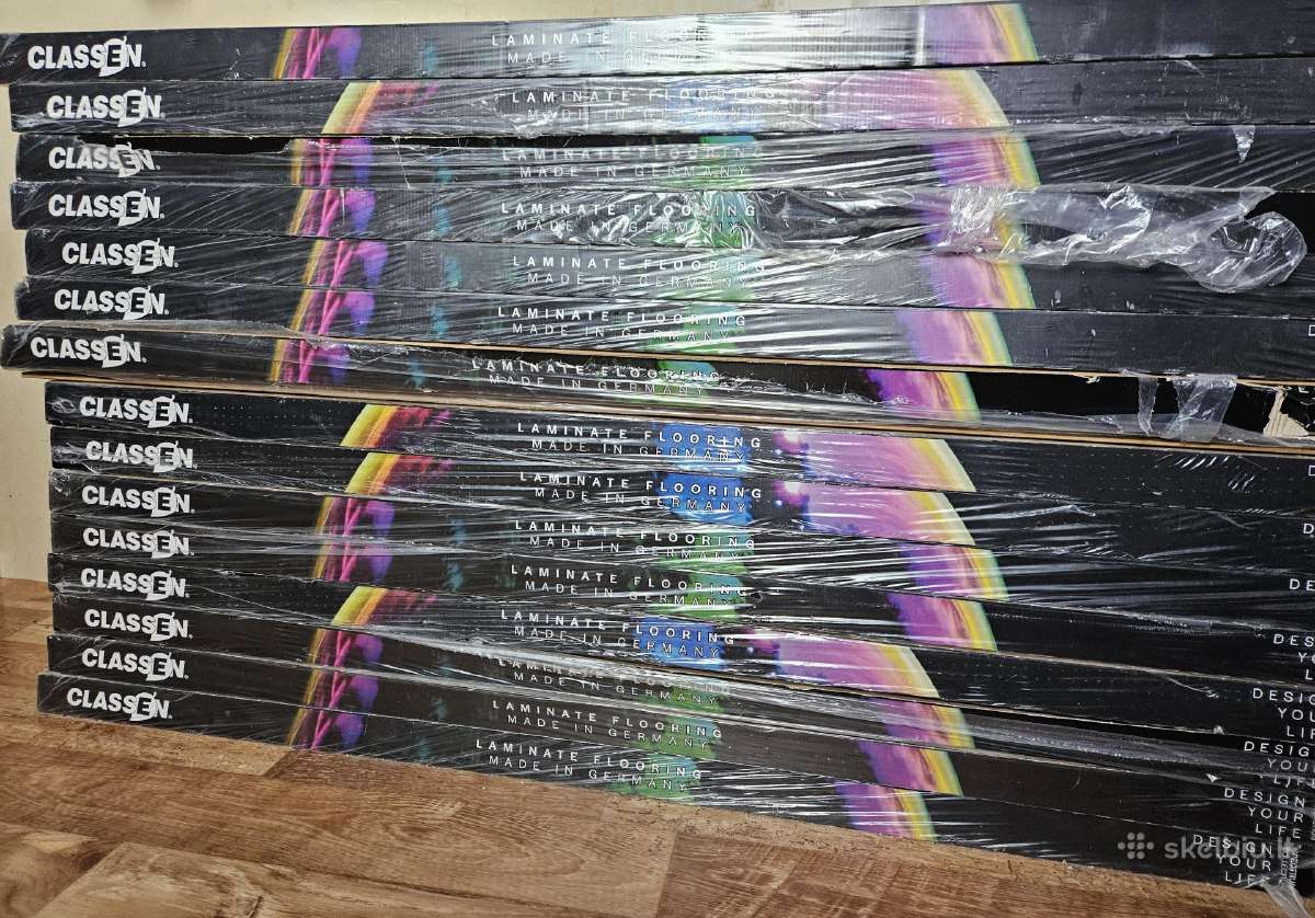 Vokiškas grindų laminatas 32,37 m²