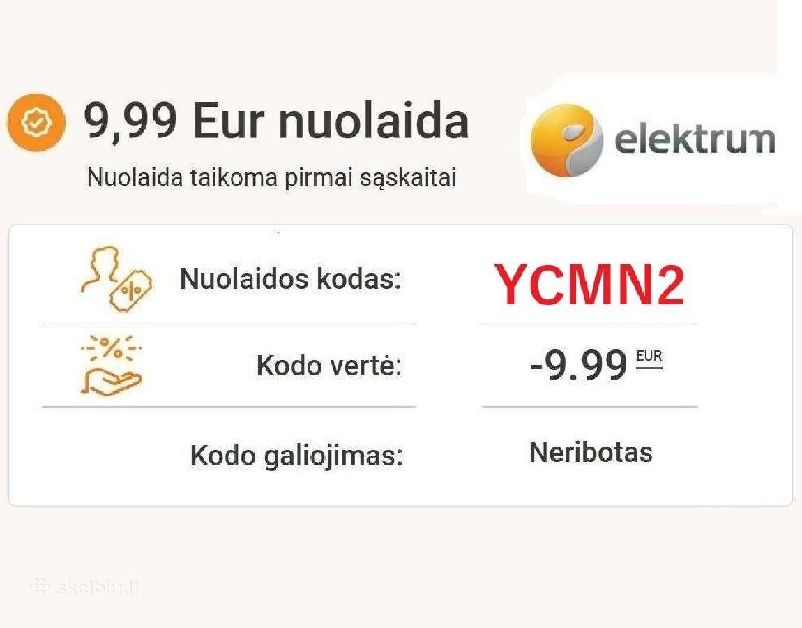 Elektrum nuolaidos kodas