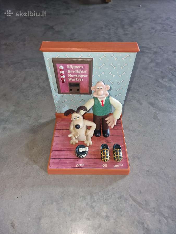 Wallace & Gromit kalbantis žadintuvas Wesco 1995m.