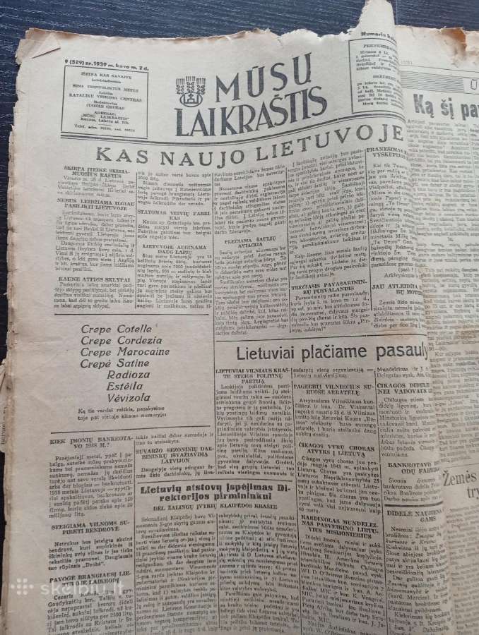 Antikvariniai laikraščiai - nuotraukos Nr. 2