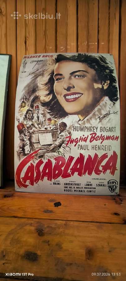 Stilizuota vintage skardinė iskaba Casablanca