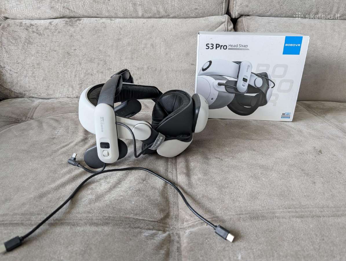Bobovr S3 Pro Head Strap (Meta Quest 3) su baterij