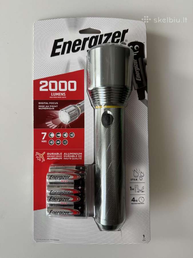 Energizer LED žibintuvėlis 2000 lm – Naujas
