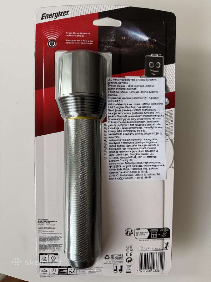 Energizer LED žibintuvėlis 2000 lm – Naujas - nuotraukos Nr. 2