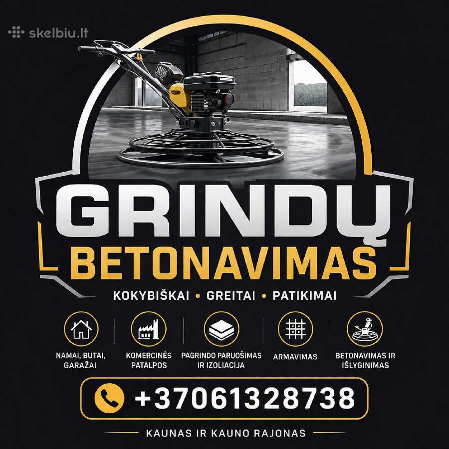 Kokybiškas Grindų Betonavimas Kaune Ir Kauno Rajon