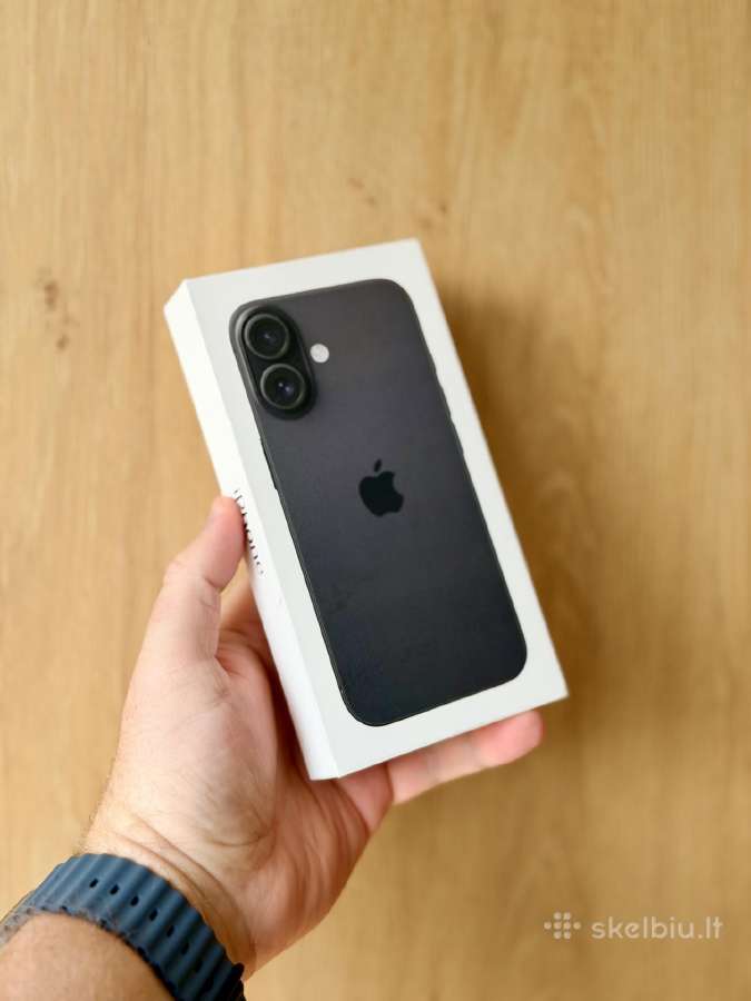 Naujas! Apple iPhone 16, 128gb Black