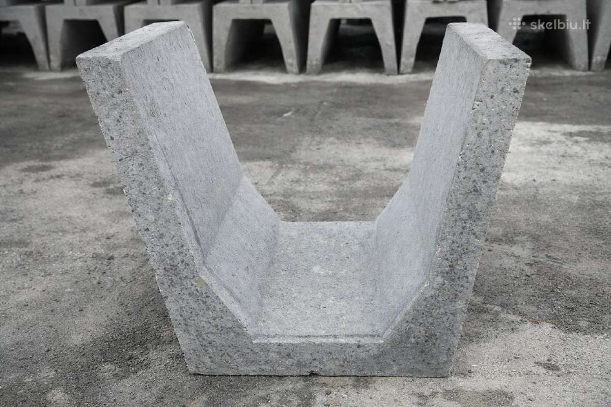 Betoninis latakas lietaus vandens U formos