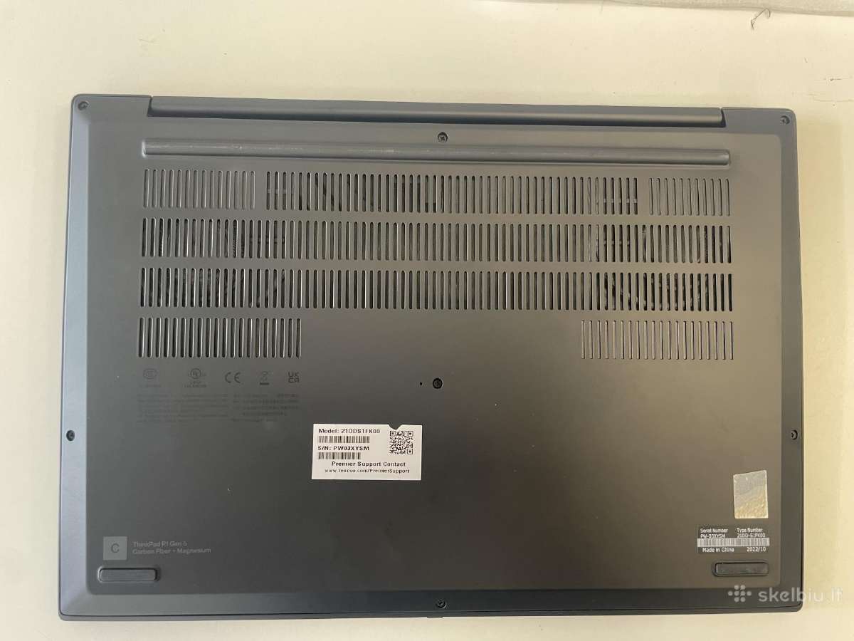 Lenovo Thinkpad P1 Gen5 i7-12800h 512gb SSD 16gb - nuotraukos Nr. 5