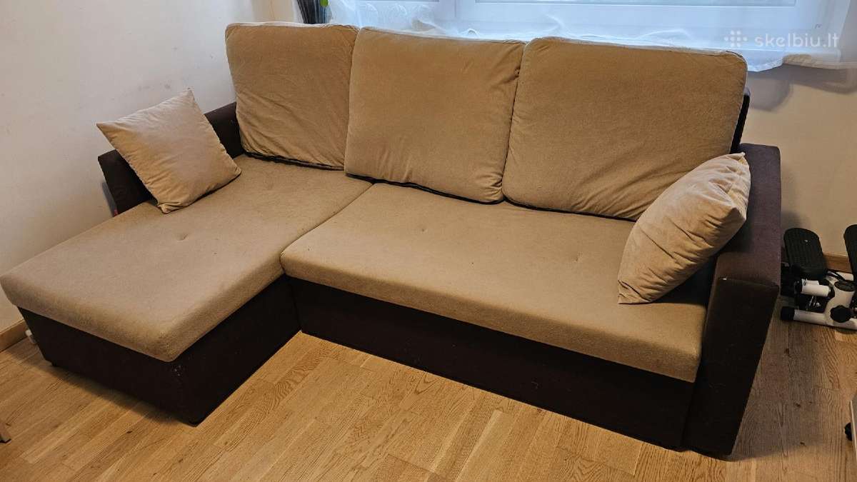 Naudota, tvarkinga sofa - lova, 230 cm