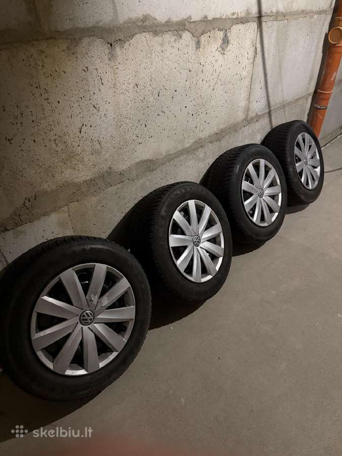 VW R16 ratai su Dunlop žieminėmis padangomis 215/6 - nuotraukos Nr. 8