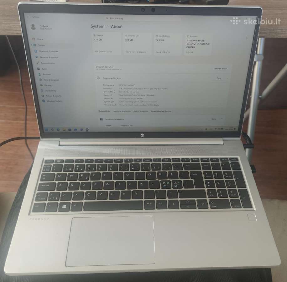 Verslo Hp Probook 650 G8 I7-1165g7 16gb 512gb