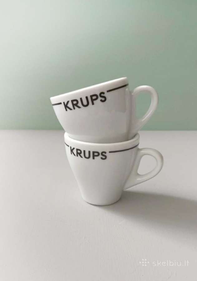 Krups espresso porcelianiniai puodeliiai 50–60 ml,