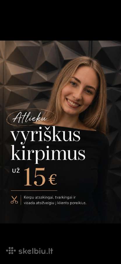 Vyriški kirpimai už 15€