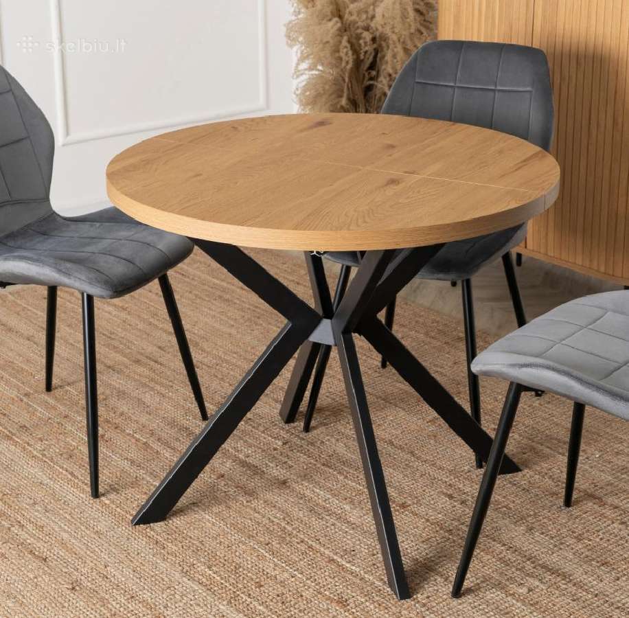 Apvalus išskleidžiamas stalas Modern, 100–250 cm