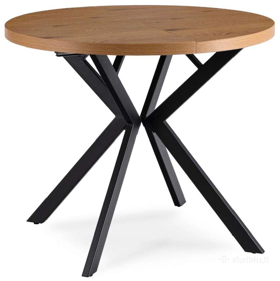 Apvalus išskleidžiamas stalas Modern, 100–250 cm - nuotraukos Nr. 4
