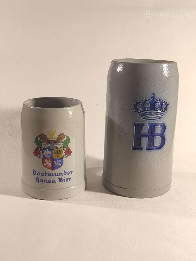 Vokiški keramikiniai alaus bokalai / German Beer S