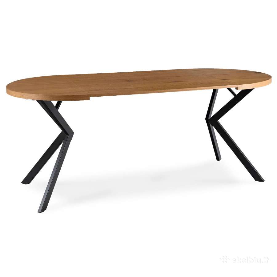 Išskleidžiamas stalas Dilan 80–160 cm, rustikinis - nuotraukos Nr. 6