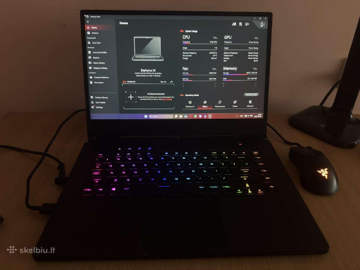 Asus Rog Zephyrus M i7 Gtx 1660ti 24 GB RAM