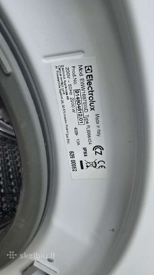 Electrolux skalbyklė džiovyklė - nuotraukos Nr. 2
